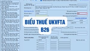 công văn 2743/TCHQ-TXNK mã biểu thuế B26 UKVFTA trên tờ khai hải quan