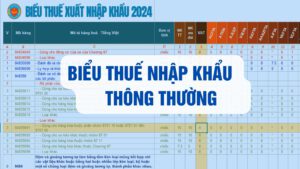 Biểu thuế nhập khẩu thông thường
