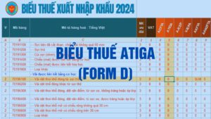 Biểu thuế nhập khẩu ưu đãi đặc biệt ASEAN