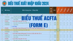 Biểu thuế nhập khẩu ưu đãi đặc biệt ASEAN-Trung Quốc