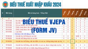 Biểu thuế nhập khẩu ưu đãi đặc biệt Việt Nam Nhật Bản
