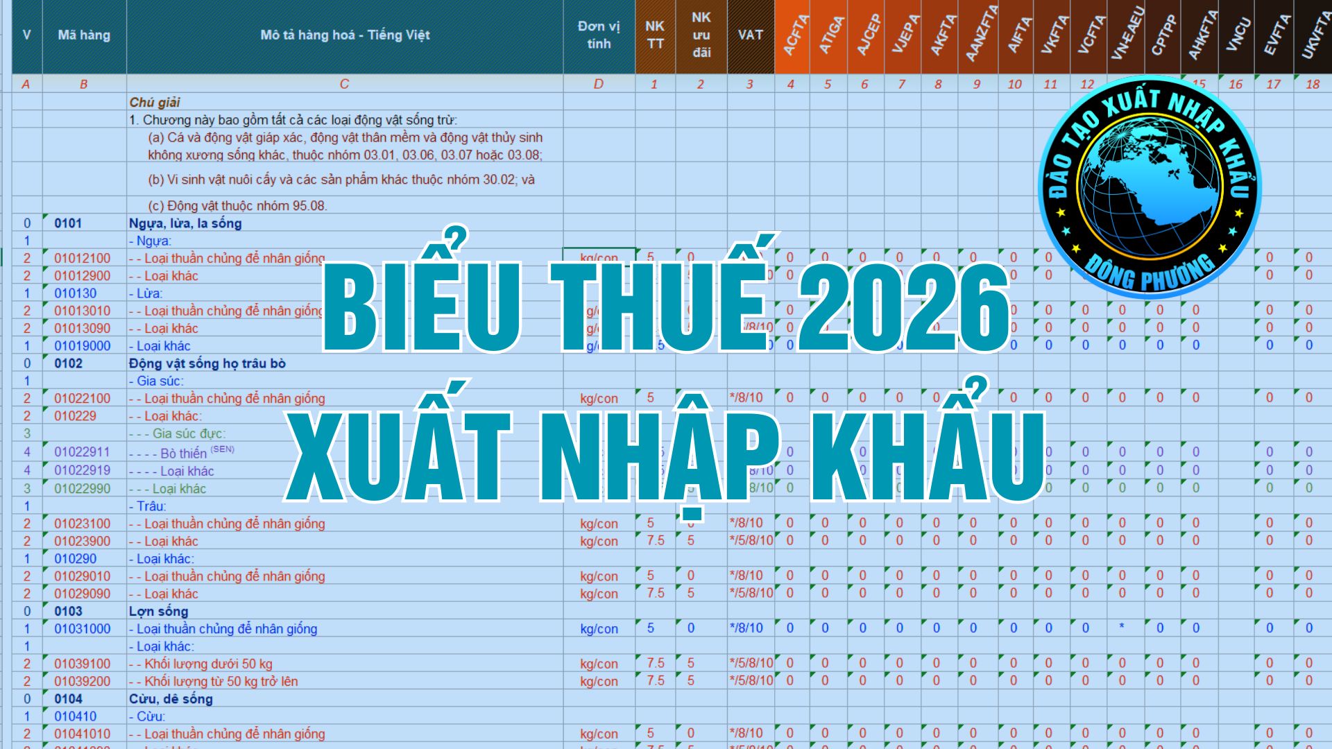 FILE EXCEL BIỂU THUẾ XUẤT NHẬP KHẨU 2026