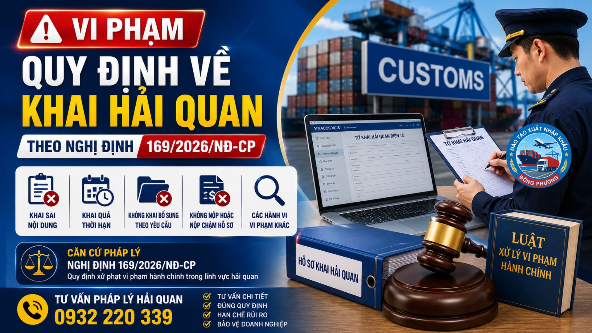 VI PHẠM QUY ĐỊNH VỀ KHAI HẢI QUAN THEO NGHỊ ĐỊNH 169/2026/NĐ-CP