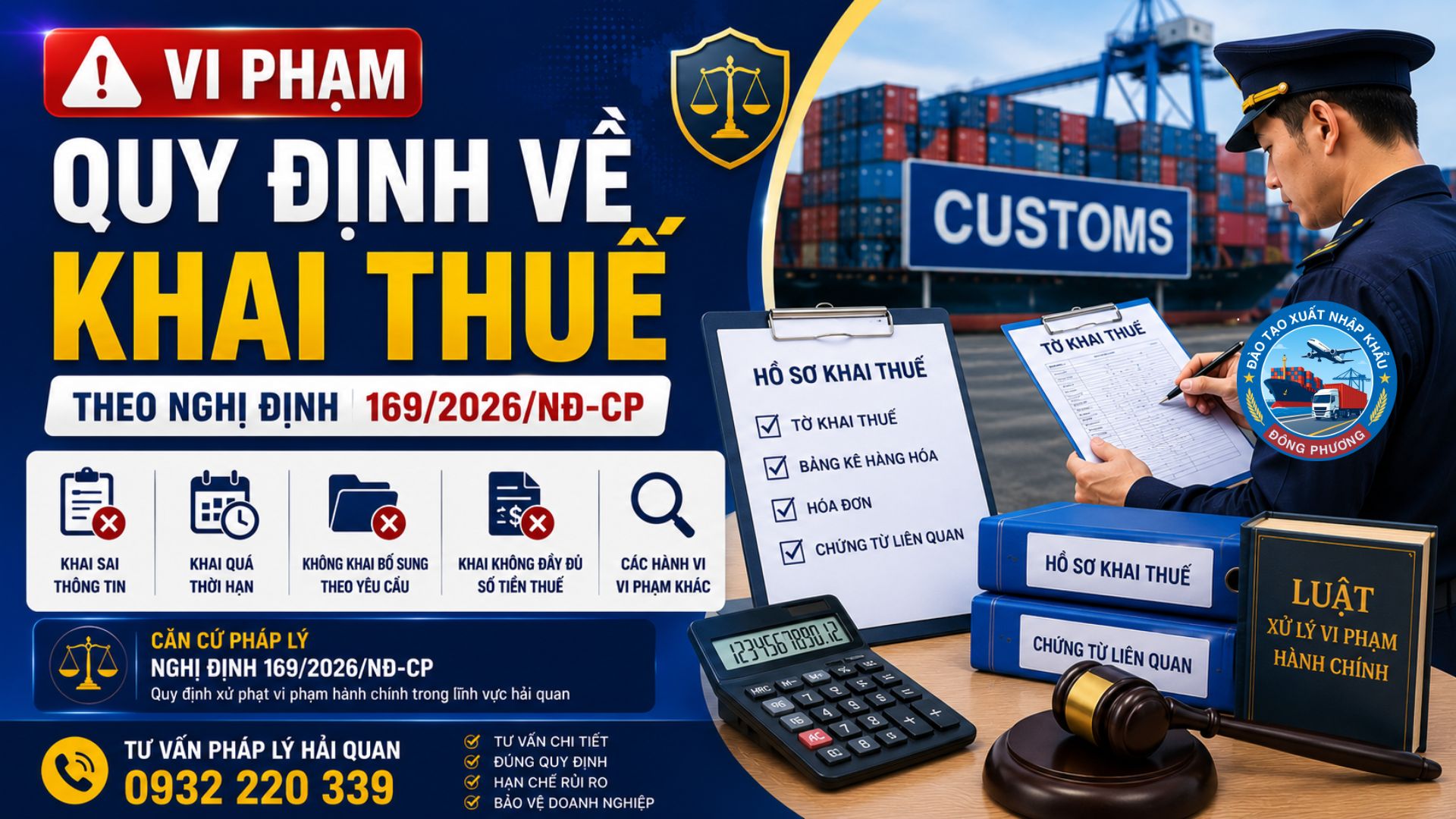 VI PHẠM QUY ĐỊNH VỀ KHAI THUẾ THEO NGHỊ ĐỊNH 169/2026/NĐ-CP