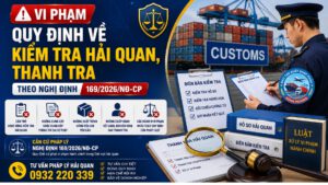 VI PHẠM QUY ĐỊNH VỀ KIỂM TRA HẢI QUAN, THANH TRA THEO NGHỊ ĐỊNH 169/2026/NĐ-CP