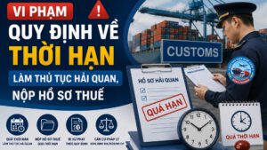 VI PHẠM QUY ĐỊNH VỀ THỜI HẠN LÀM THỦ TỤC HẢI QUAN, NỘP HỒ SƠ THUẾ