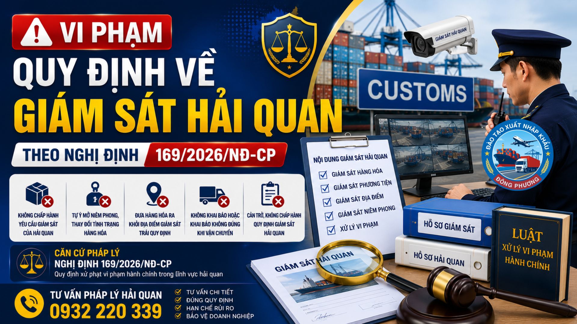 VI PHẠM QUY ĐỊNH VỀ GIÁM SÁT HẢI QUAN THEO NGHỊ ĐỊNH 169/2026/NĐ-CP